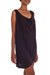 Rayon dress, 'Brown Ripple Effect' - Sleeveless Brown Rayon Dress with Cowl Neckline from Bali (image 2d) thumbail
