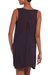 Rayon dress, 'Brown Ripple Effect' - Sleeveless Brown Rayon Dress with Cowl Neckline from Bali (image 2e) thumbail