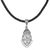 Blue topaz pendant necklace, 'Bali Amulet in Blue' - Bali Sterling Silver and Leather Necklace with Blue Topaz (image 2a) thumbail