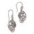 Amethyst dangle earrings, 'Proud Swans' - Handcrafted Balinese Silver and Amethyst Swan Earrings (image 2a) thumbail