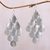 Sterling silver chandelier earrings, 'Silver Cluster' - Bali Handcrafted Modern Sterling Silver Chandelier Earrings thumbail