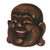 Wood mask, 'Knowing Buddha' - Gold Tone Wood Wall Mask of a Balinese Laughing Buddha (image 2c) thumbail