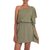 Cotton dress, 'Sage Starlet' - Handmade Asymmetrical Sage Cotton Dress from Bali thumbail