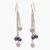 Cultured pearl waterfall earrings, 'Holy Droplets' - Cultured Pearl and Sterling Silver Waterfall Earrings (image 2a) thumbail