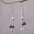 Cultured pearl waterfall earrings, 'Holy Droplets' - Cultured Pearl and Sterling Silver Waterfall Earrings (image 2b) thumbail