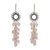 Rose quartz dangle earrings, 'Rosy Blessing' - Rose Quartz and Sterling Silver Dangle Earrings (image 2a) thumbail