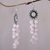 Rose quartz dangle earrings, 'Rosy Blessing' - Rose Quartz and Sterling Silver Dangle Earrings (image 2b) thumbail