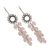 Rose quartz dangle earrings, 'Rosy Blessing' - Rose Quartz and Sterling Silver Dangle Earrings (image 2c) thumbail
