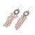 Rose quartz dangle earrings, 'Rosy Blessing' - Rose Quartz and Sterling Silver Dangle Earrings (image 2d) thumbail