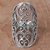 Sterling silver cocktail ring, 'Sylvan Shield' - Indonesian Handmade Sterling Silver Ring with Swirl Motifs thumbail