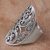 Sterling silver cocktail ring, 'Sylvan Shield' - Indonesian Handmade Sterling Silver Ring with Swirl Motifs (image 2b) thumbail