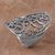 Sterling silver cocktail ring, 'Sylvan Shield' - Indonesian Handmade Sterling Silver Ring with Swirl Motifs (image 2c) thumbail