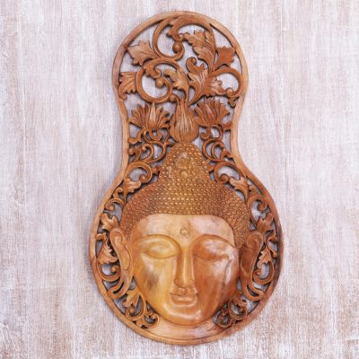 Wood relief panel, Buddhas Mind
