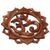 Wood relief panel, 'Om Petals' - Hand Carved Wood Floral Lotus Om Relief Panel from Bali (image 2c) thumbail