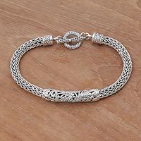 Sterling silver pendant bracelet,