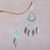 Agate chandelier earrings, 'Garden Leaves' - Sterling Silver and Agate Leaf Chandelier Earrings from Bali (image 2b) thumbail