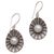 Cultured pearl dangle earrings, 'Moonlight Web' - Cultured Pearl Dot Motif Dangle Earrings from Indonesia (image 2a) thumbail