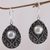 Cultured mabe pearl dangle earrings, 'Moon Curves' - Cultured Mabe Pearl and Sterling Silver Dangle Earrings thumbail