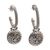 Sterling silver dangle earrings, 'Orchid Lanterns' - 925 Sterling Silver Floral Half-Hoop Dangle Earrings (image 2a) thumbail