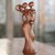 Wood sculpture, 'Love for Family' - Hand Carved Suar Wood Sculpture of a Passionate Family thumbail