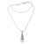 Cultured pearl pendant necklace, 'Dropping Spirals' - Cultured Pearl and Sterling Silver Balinese Pendant Necklace (image 2c) thumbail