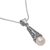 Cultured pearl pendant necklace, 'Dropping Spirals' - Cultured Pearl and Sterling Silver Balinese Pendant Necklace (image 2d) thumbail