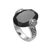 Onyx cocktail ring, 'Mysterious Oval' - Oval Onyx and Sterling Silver Cocktail Ring from Bali (image 2d) thumbail