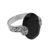 Onyx cocktail ring, 'Mysterious Oval' - Oval Onyx and Sterling Silver Cocktail Ring from Bali (image 2e) thumbail