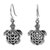 Sterling silver dangle earrings, 'Skeleton Turtles' - 925 Sterling Silver Turtle Dangle Earrings from Bali (image 2a) thumbail