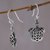 Sterling silver dangle earrings, 'Skeleton Turtles' - 925 Sterling Silver Turtle Dangle Earrings from Bali (image 2b) thumbail