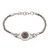 Garnet pendant bracelet, 'Center of Paradise' - Garnet and Sterling Silver Pendant Bracelet from Bali (image 2a) thumbail