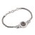 Garnet pendant bracelet, 'Center of Paradise' - Garnet and Sterling Silver Pendant Bracelet from Bali (image 2d) thumbail