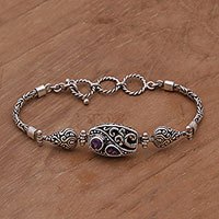 Amethyst pendant bracelet,