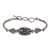 Amethyst pendant bracelet, 'Florid Harmony' - Amethyst and Sterling Silver Pendant Bracelet from Bali (image 2a) thumbail