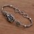 Amethyst pendant bracelet, 'Florid Harmony' - Amethyst and Sterling Silver Pendant Bracelet from Bali (image 2c) thumbail