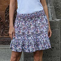 Featured review for Rayon miniskirt, Pretty in Paisley