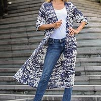 Elbow-length sleeved rayon jacket,
