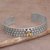 Citrine cuff bracelet, 'Bubble Bath' - Citrine and Sterling Silver Circle Motif Cuff Bracelet thumbail