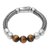 Tiger's eye beaded chain bracelet, 'Bold Elegance' - Tiger's Eye and Sterling Silver Beaded Chain Bracelet (image 2a) thumbail