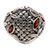 Men's garnet ring, 'Bold Bamboo' - Garnet and 925 Sterling Silver Men's Ring from Bali (image 2a) thumbail