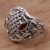 Men's garnet ring, 'Bold Bamboo' - Garnet and 925 Sterling Silver Men's Ring from Bali (image 2b) thumbail