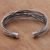 Sterling silver cuff bracelet, 'Live Wire Shadow' - Sterling Silver Wrapped Wire Bracelet Handcrafted in Bali (image 2c) thumbail