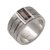 Smoky quartz band ring, 'Wooded Landscape' - Smoky Quartz and Sterling Silver Band Ring from India (image 2a) thumbail
