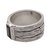 Smoky quartz band ring, 'Wooded Landscape' - Smoky Quartz and Sterling Silver Band Ring from India (image 2d) thumbail