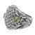 Men's peridot ring, 'Bold Bamboo' - Peridot and Sterling Silver Men's Ring from Bali (image 2d) thumbail