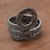 Sterling silver cocktail ring, 'Bali Ropes' - Sterling Silver Rope Motif Cocktail Ring from Bali thumbail