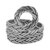 Sterling silver cocktail ring, 'Bali Ropes' - Sterling Silver Rope Motif Cocktail Ring from Bali (image 2a) thumbail