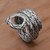 Sterling silver cocktail ring, 'Bali Ropes' - Sterling Silver Rope Motif Cocktail Ring from Bali (image 2b) thumbail
