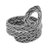 Sterling silver cocktail ring, 'Bali Ropes' - Sterling Silver Rope Motif Cocktail Ring from Bali (image 2c) thumbail