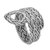 Sterling silver cocktail ring, 'Bali Ropes' - Sterling Silver Rope Motif Cocktail Ring from Bali (image 2d) thumbail